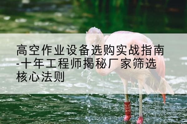西青区剪叉式升降机厂家-高空作业设备选购实战指南-十年工程师揭秘厂家筛选核心法则