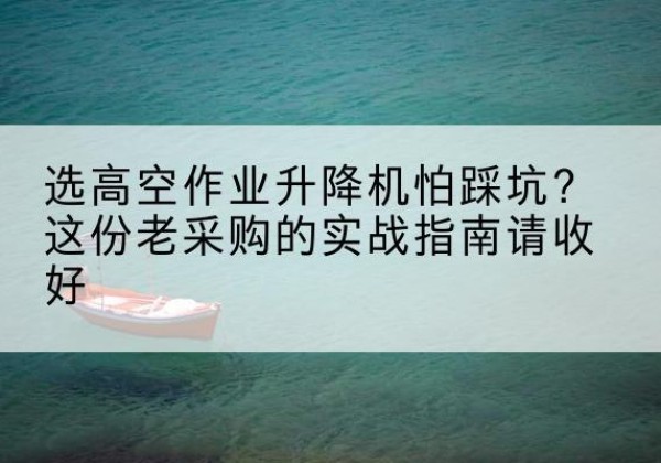西青区高空作业升降机厂家推荐-选高空作业升降机怕踩坑？这份老采购的实战指南请收好